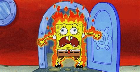 bikini bottom on fire meme|spongebob fire underwater.